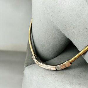 Vintage Gold and Silver Women's Snake Chain Necklace